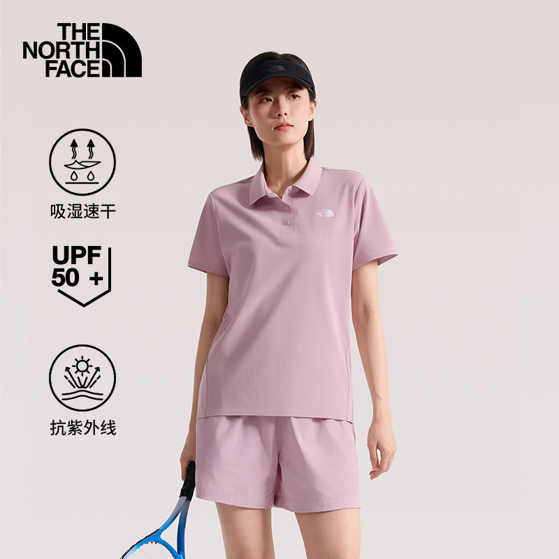 Thenorthface North Face Short-Sleeved Women's Polo Shirt Sports Outdoor Sun Protection Quick-Drying Breathable 26 New Style | 8Cyz