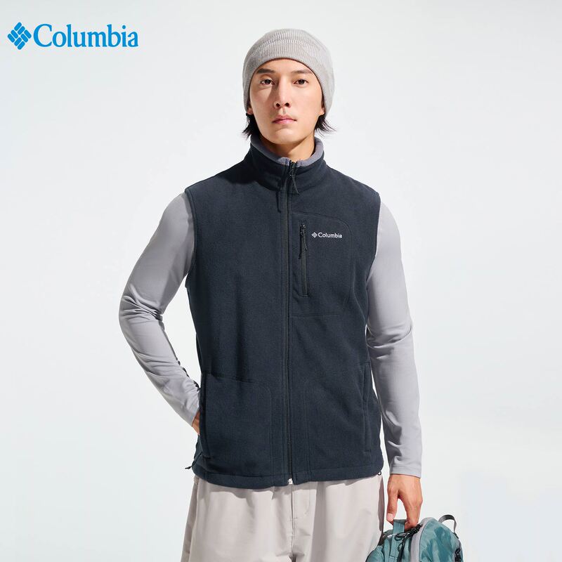 Columbia Men's Outdoor Fleece Windproof Warm Stand Collar Vest Jacket Ae1056