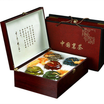 Tea gift box Dahongpao Jinjunmei Tieguanyin combination high-end packaging send leaders Dragon Boat Festival Mid-Autumn Festival gifts