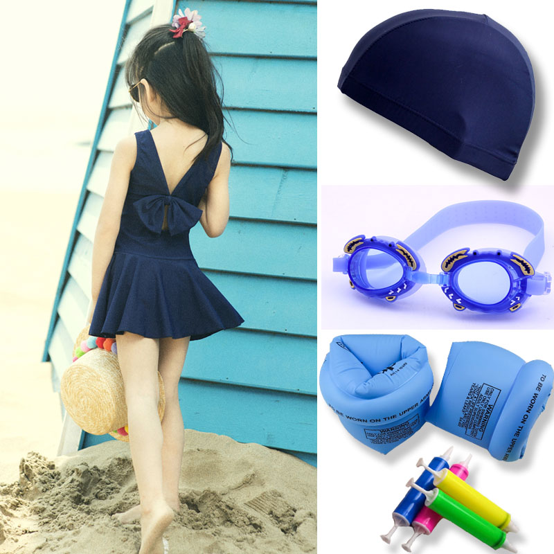 Girls swimsuit one-piece summer princess dress cute children's hot spring swimsuit 2022 new small middle school big boy Korean version