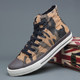 2024 Spring New Men's Shoes High-top Casual Canvas Shoes Trendy Lace-up Breathable Camouflage Sneakers Men's Soft Soles Versatile