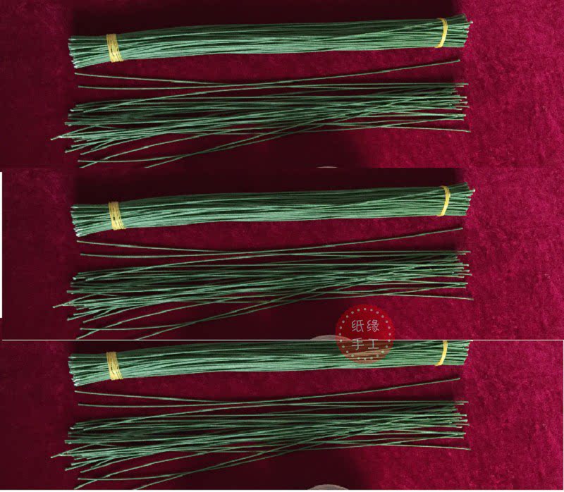 Paper edge handmade No. 2 flower branch bouquet DIY bouquet green flower branch flower pole No. 2 wire flower pole bouquet accessories
