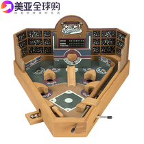 Baseball Pinball retro wooden box tie rod pachinko machine table game Puzzle interactive casual toy