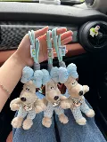 Милая плюшевая кукла с бантиком, мультяшный брелок, подвеска, подарок на день рождения