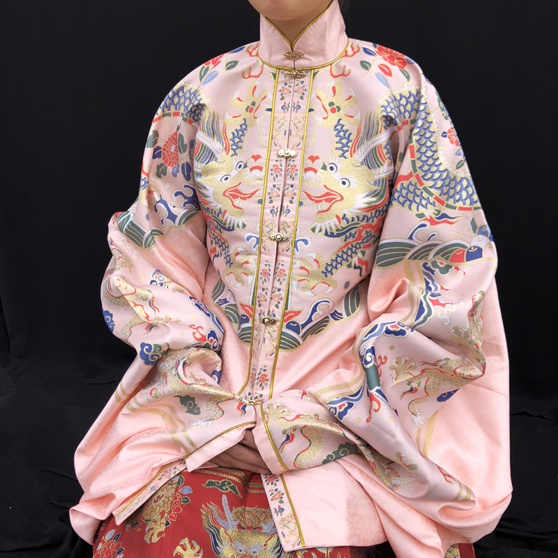 Lexing Lung Textile Imitation Makeup Flower Python Short Padded Jacket Five Paws Long Padded Jacket Fabric Wedding Dress Fabric Minding A Hanfu Python Burqa Cloth