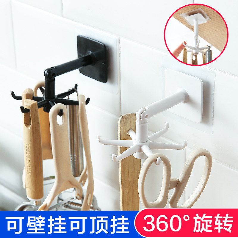 Sticky hook for home powerful stick to hang, sticky glue load bearing glued to wall wall-mounted multifunction and rotatable hanger