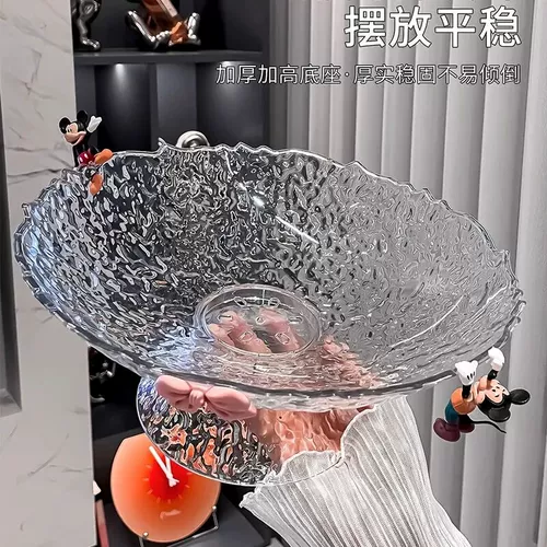 Легкая роскошная тарелка с фруктами, украшения журнального столика для домашней гостиной, высококачественная тарелка для конфет, тарелка для закусок, тарелка с фруктами с хорошим внешним видом
