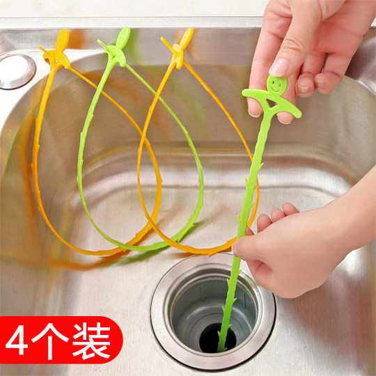 Sewer Pipe Dredge Tank Sink Anti-Clogging Stick Clean Hook Wash Basin Hair Hair Cleaner Through Water Pipe Tool-Taobao
