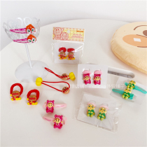 45 ~ Japanese tail single bread superman rubber band children's hair ring baby hair card head flower baby head rope