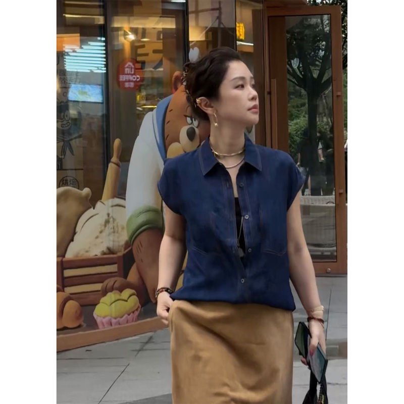Y【Bada Buhuo】 Focus: Mulberry Silk Fragrant Cloud Yarn Floral Chinese-Style Lapel Loose Top for Women, Fashionable