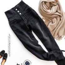 Ku Yin years quiet good strength to keep warm thin waist high belly duck down warm down pants