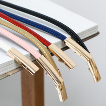 Ku Yin small waist tied a delicate small waist two-layer cowhide belt modeling belt belt