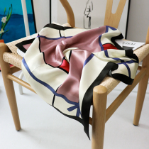 Ku Yin simple versatile silk scarf small square scarf fashion printed silk spring scarf