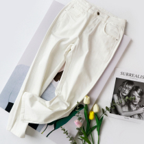 Ku Yin Midsummer Qinghuan thin jeans show high trick 21 spring new high waist cotton jeans