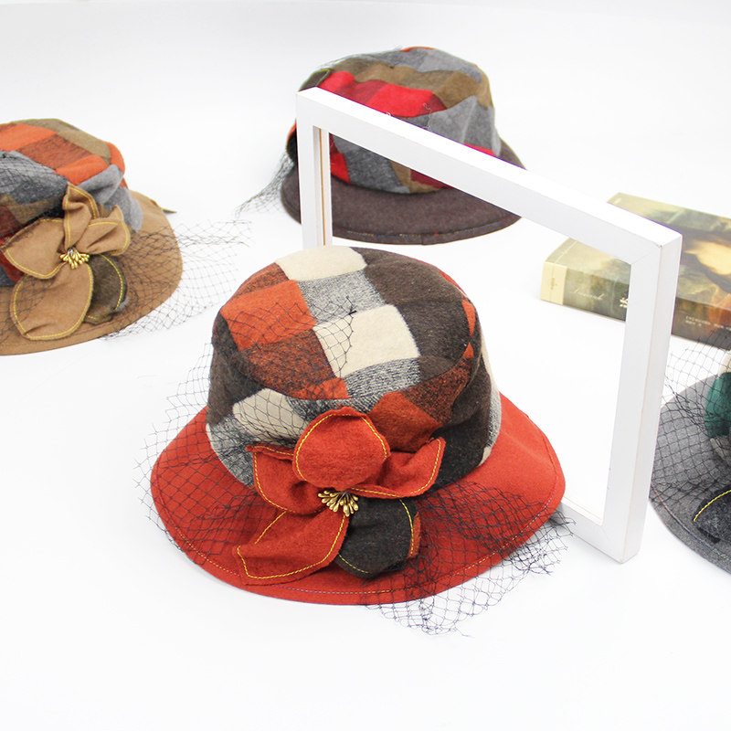 Kuin Fall - Winter New Lady Fashion Fruit Fisherman Hat foldable hat and England tide