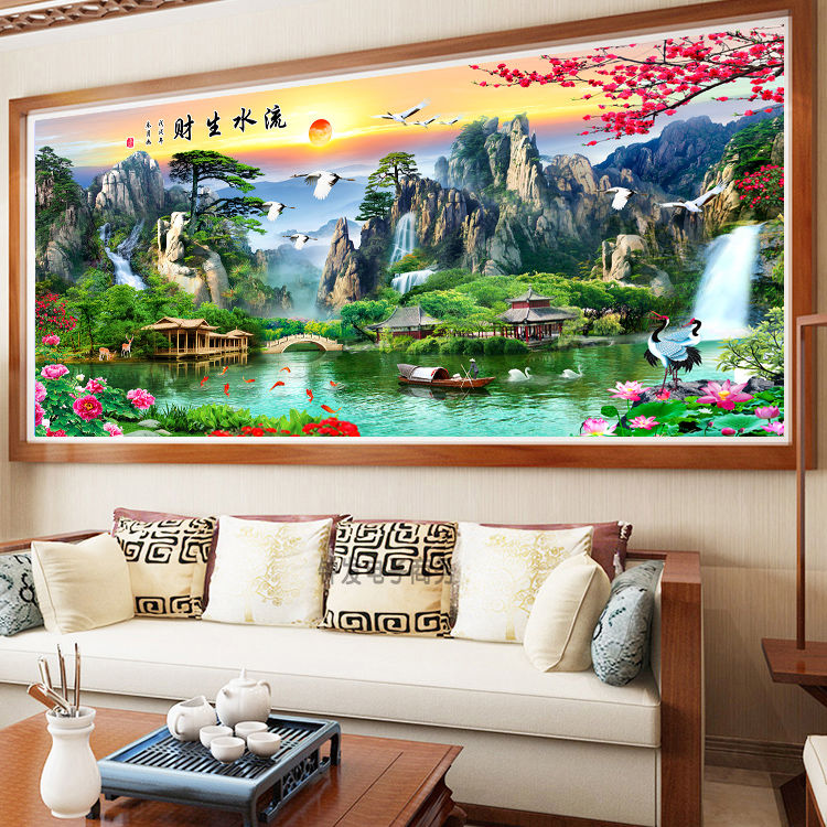 Nước kiếm tiền khâu cảnh sống mới 2018 Landscape in thêu đích thực Mona Lisa 2 m 5 - Công cụ & phụ kiện Cross-stitch các mẫu tranh thêu chữ thập