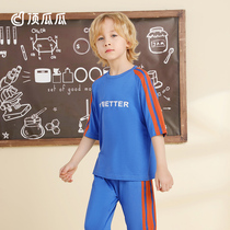 melon top boys pajamas summer modal suit baby boys thin home clothes big kids short sleeve pajamas men