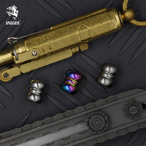 Tiger tooth fish titanium alloy three-dimensional EDC knife pendant mobile phone pendant umbrella rope pendant retro style personality pendant beads