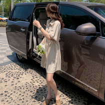 One-piece shorts womens small summer 2021 New temperament loose wide leg jumpsuit high waist overalls