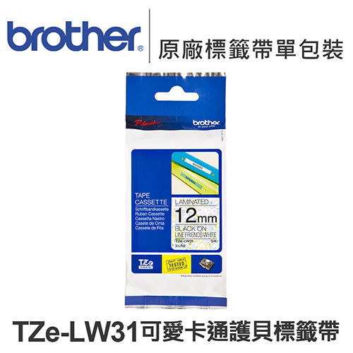 Brother TZe-LW31 LINE FRIENDS lamella label with 12mm (black text on white)