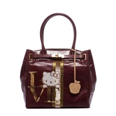 A D M J x Hello Kitty joint sequin LOVE KITTY tote bag (date red)