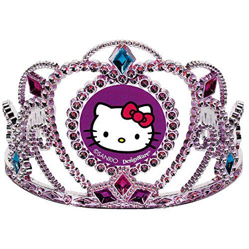 HELLO KITTY Shiny Jewel Crown Shape Children's Headband (Pink Purple)