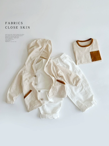 Детская куртка для отдыха подходит для мужчин и женщин, летняя хлопковая толстовка с капюшоном для раннего возраста, в корейском стиле, оверсайз