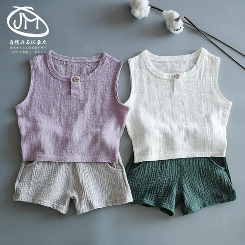 Оригинальные свежие детские летние марлевые шорты, свободный крой