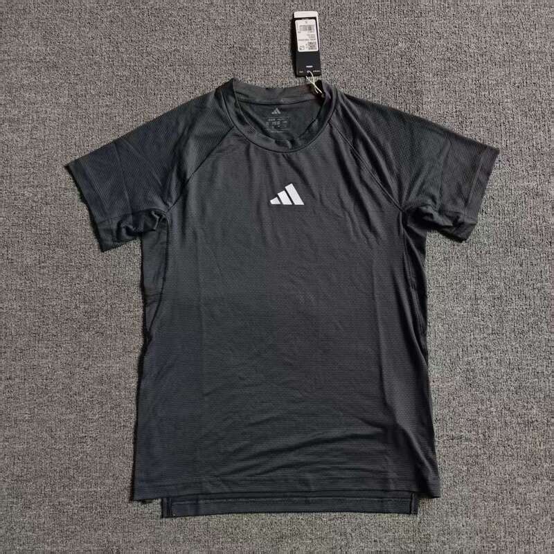 Adidas Adidas Men's Dark Gray Round Neck Quick-Drying Breathable Climacool Training Short-Sleeved T-Shirt Jy9511