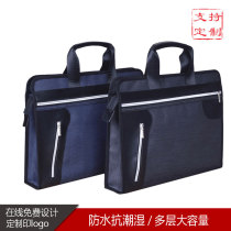  Briefcase male Oxford canvas high-end business office bag meeting portable document bag Simple conference bag large capacity