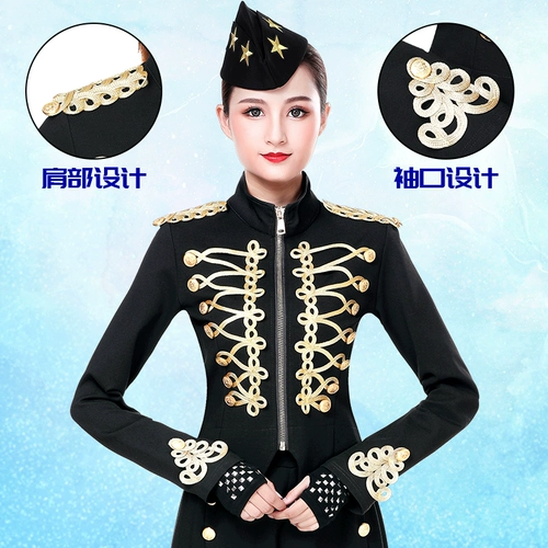 越野营 Sailor Dance Costumes для женщин в новом стиле, игра в платье квадратные танцевальные костюмы Jitba top