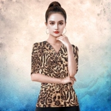 越野营 Jitba Dance Top For Women Leopard Print Средние рукавицы танцевальная одежда нового стиля набор одежды Square Dance Performance Clothing