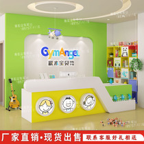 Early education center Paint front desk Kindergarten English training institutions reception desk Childrens paradise Cash register bar custom