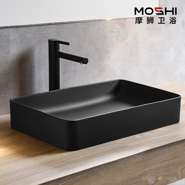Nordic Style Matte Matte Black Countertop Washbasin Bathroom