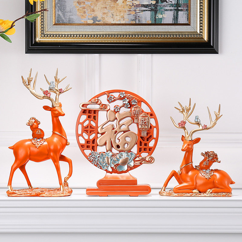 Home Idea Practical Merchants Deer Swing home Living room Xuanguan TV Cabinet Wine Cabinet Decoration Joe Relocation New Residence Gift