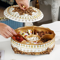 European-style dried fruit plate home creative high-grade Chinese New Year melon snacks fruit plate with lid living room coffee table candy plate