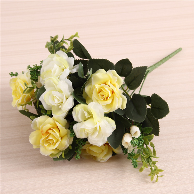 European silk cloth simulation flower dry flower High-grade living room decoration fake flower Home decoration Table rose decoration flowers