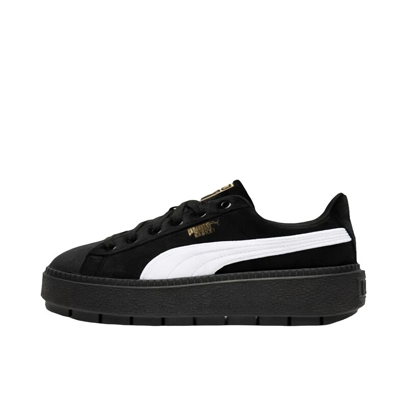 Puma Platform Trace V Fabric Shock-Absorbing and Wear-Resistant Low-Top Sneakers 372613-01