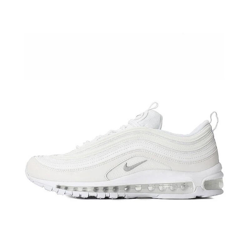 Nike Air Max 97 Lightweight Shock-Absorbing Design Running Shoes for Men White 921826-101