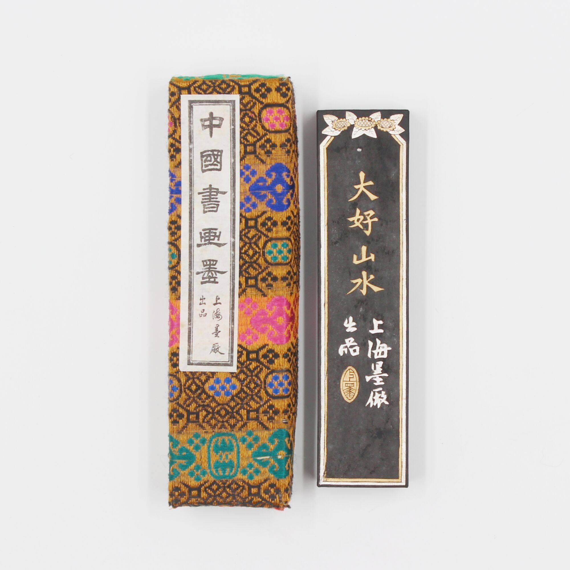 書道具　中国古墨　百寿図　油煙102 上海墨廠　2本128g 磨き使用あり 百寿图上海墨厂85年2两上级油烟102墨条传统文房老墨条书画墨锭-淘宝
