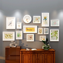 Photo wall decoration hole-free living room sofa background aisle Dining room Solid wood European photo frame wall hanging combination American