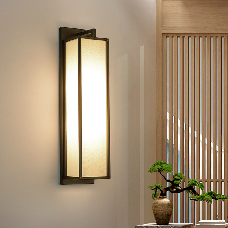 New Chinese wall lamp modern minimalist hotel engineering wall lamp Living room Bedroom Bedroom headlights Book room Aisle Hallway lights