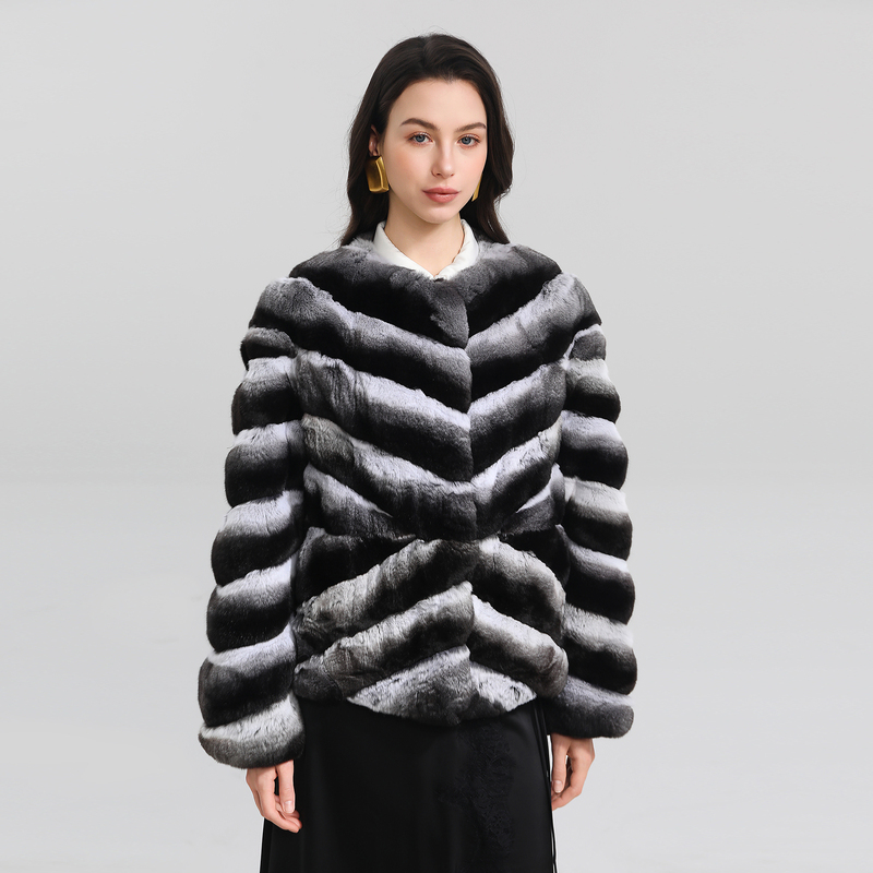 Vell Fur Z17 High-End Black Spine Blue Fur Coat Winter Mink Fur Coat Women's Full Mink Short Style