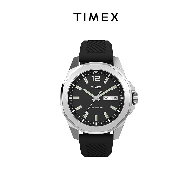 Timex Main Street Series Date Window Octagonal Quartz Watch for Men Tw2W42900