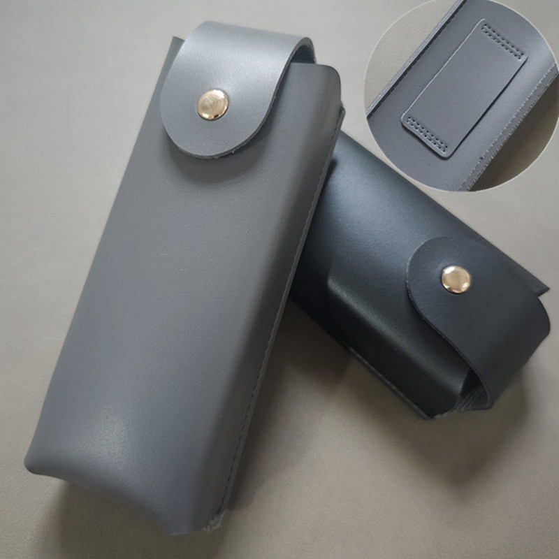 Men's Vertical Waist-Hanging Glasses Case, Portable Pressure-Resistant Leather Case, Sunglasses Case, Reading Glasses Case with Magnetic Lid and Hollow Storage Box