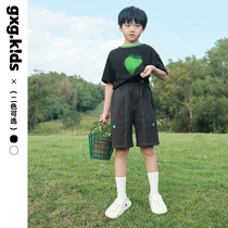 gxgkids childrens clothing children T-shirt pure cotton pro-submount summer clothing family of three mother and son with short sleeve T-shirt tide blouse