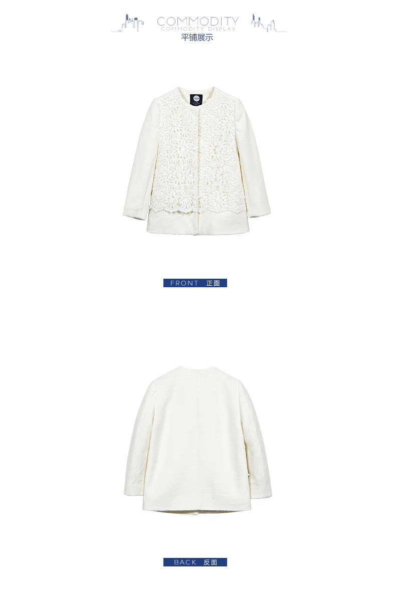 Manteau pour fille GXG KIDS en laine - Ref 2162139 Image 13