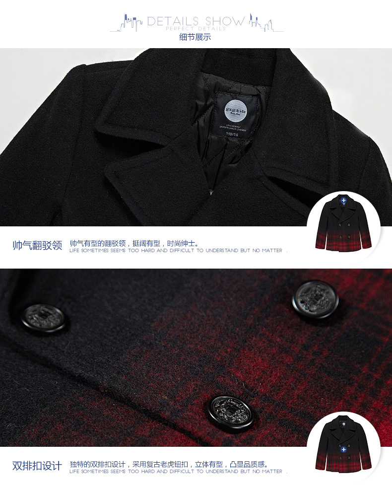 Manteau pour garcon GXG KIDS en laine - Ref 2161306 Image 13