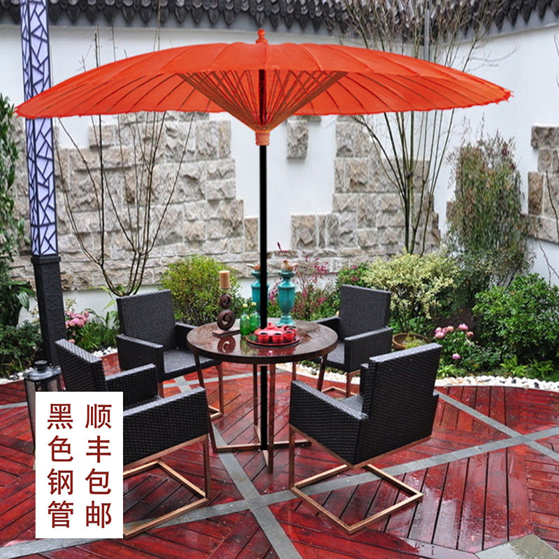 Oil paper umbrella super large outdoor courtyard rainproof sunscreen practical sun umbrella outdoor balcony garden retro parasol