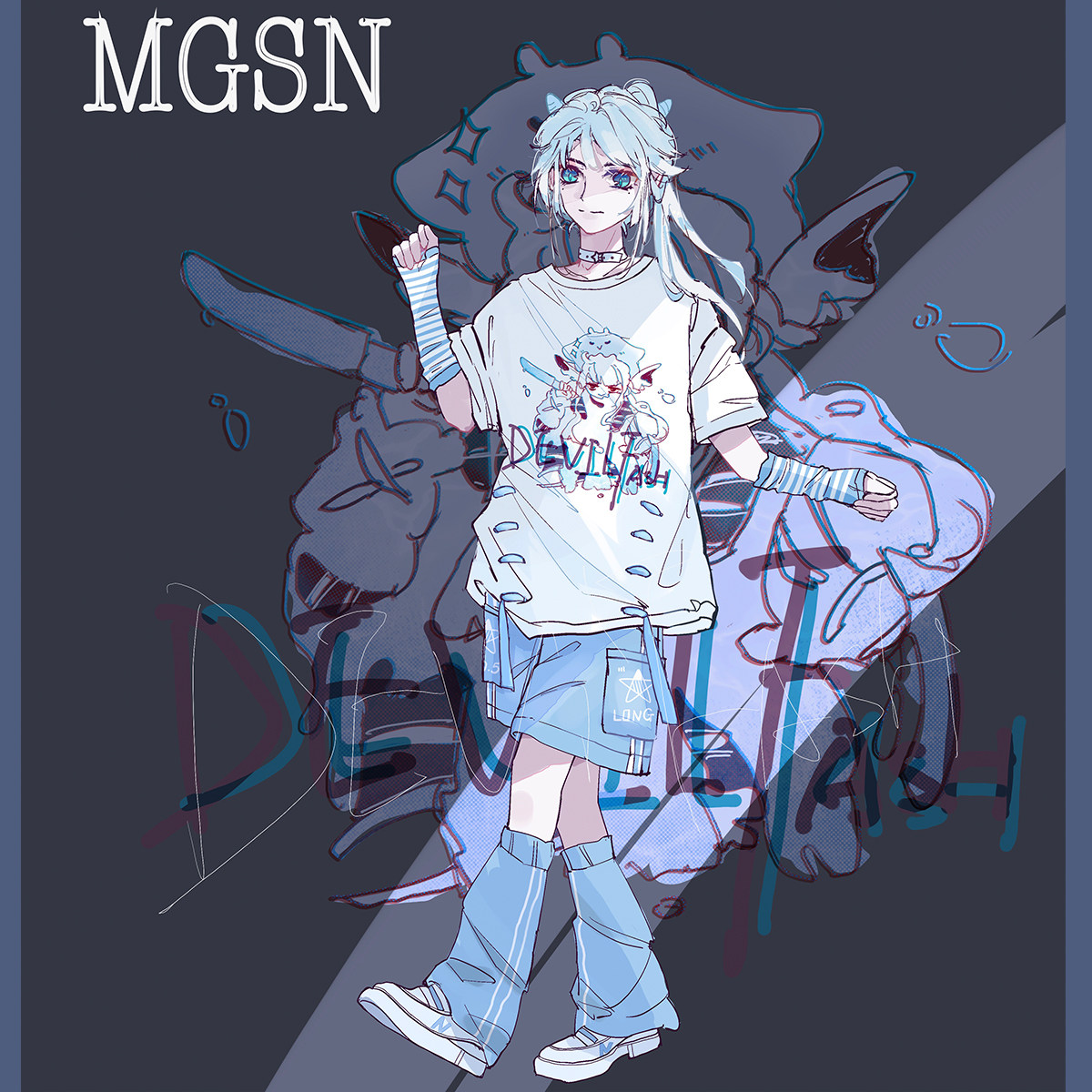 Original Design [Manta Ray] 2025 Spring/Summer Aqua Subculture Loose Short-Sleeve T-Shirt & Shorts for Couples